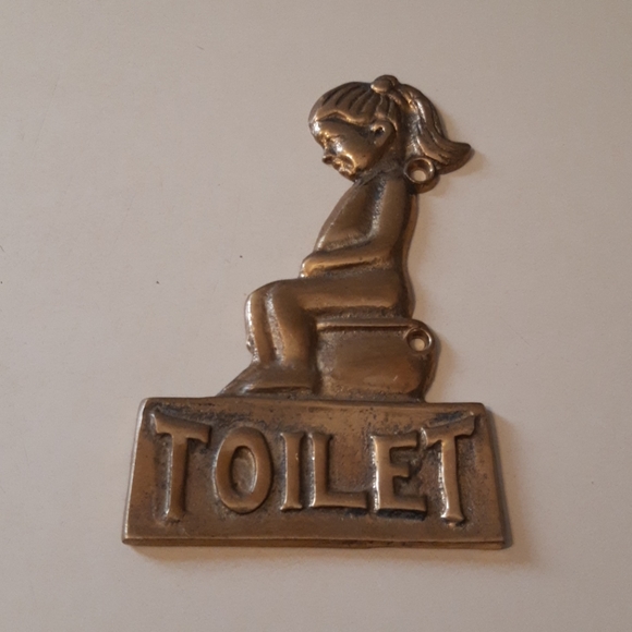 Brass toilet signs - Picture 3 of 3